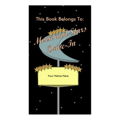 Drive-In Bookmark (star night) Business Card by courtjester