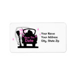 Drive In Newlyweds Save The Date Label