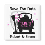 Drive In Newlyweds Save The Date Magnet