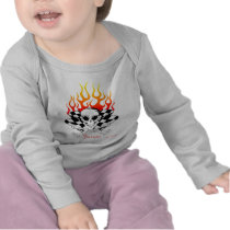 Drive! Skull, Crossed Bones, Racing Flags, Flames