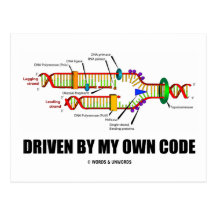 Driven By My Own Code (DNA Replication) Post Card