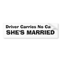 Driver Carries No Cash - SHE'S MARRIED