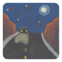 Driving at night fun unique art landscape drawing