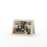 Driving Basset birthday card