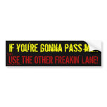 Driving Lessons - Passing Bumper Stickers