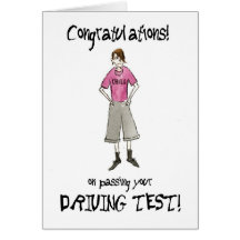 Driving Test Congratulations Card for Boy