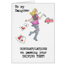 Driving Test Congratulations Card for Daughter