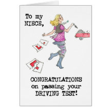 Driving Test Congratulations Card for Niece