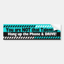 Driving with Cell Phone Bumper Stickers