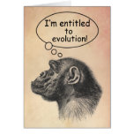 Droit d'évolution de grande singe cartes de vœux