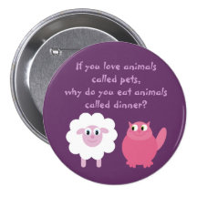 Droits des animaux de végétarien/mignons personnal pin's avec agrafe