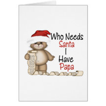 Drôle qui a besoin du papa de Père Noël Cartes De Vœux