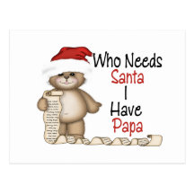 Drôle qui a besoin du papa de Père Noël Cartes Postales