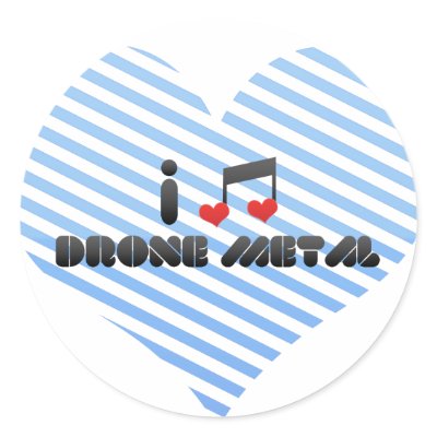 Drone Metal fan Round Sticker by MusicLovers