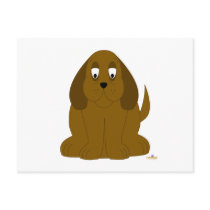 Droopy Brown Dog Post Card