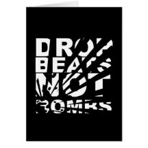 Drop Beats Not Bombs Explosion Greeting Cards