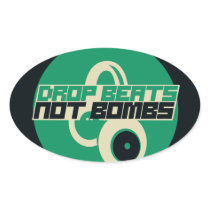Drop Beats not Bombs Stickers