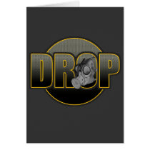 DROP DnB Drumnbass dubstep Jungle Hardstyle DJ Greeting Card