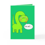 Dropout Dino Greeting Card