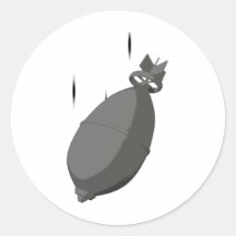 Dropping Bombs Round Stickers