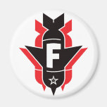 Dropping F Bombs - Red Fridge Magnet