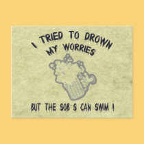 Drowned Worries postcards