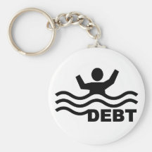 Drowning in Debt Keychain