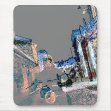 DRT motard en ville Tapis De Souris