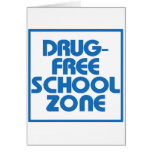 Drug-Free School Zone Sign Greeting Cards