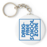 Drug-Free School Zone Sign Keychain