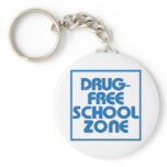Drug-Free School Zone Sign Keychain