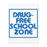 Drug-Free School Zone Sign Postcards