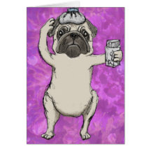 Drug Pug Greeting Cards