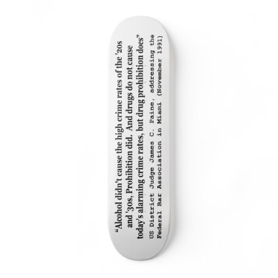 Drugs Do Not Cause Today's Alarming Crime Rates Skate Board by wallarts