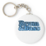 Drum and Bass Blue Key Chain
