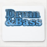 Drum and Bass Blue Mouse Pads