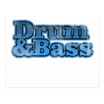 Drum and Bass Blue Postcards