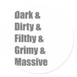 Drum and Bass DnB Electro Dub step Dubstep Grime Round Sticker
