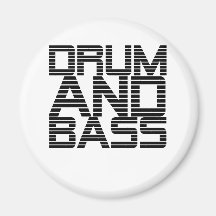 Drum and Bass Fridge Magnets