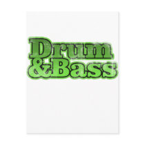 Drum and Bass Green Post Card