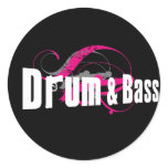 Drum and Bass Mob Round Sticker
