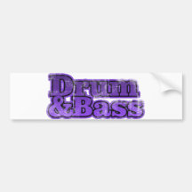 Drum and Bass Purple Bumper Sticker
