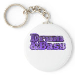Drum and Bass Purple Keychains