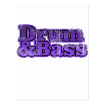 Drum and Bass Purple Post Cards