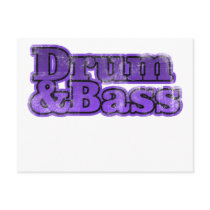 Drum and Bass Purple Post Card