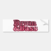 Drum and Bass Red Bumper Stickers