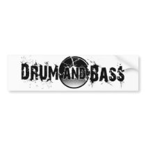 Drum and Bass Shattered Record Bumper Sticker