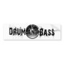 Drum and Bass Shattered Record Bumper Sticker