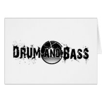 Drum and Bass Shattered Record Greeting Card