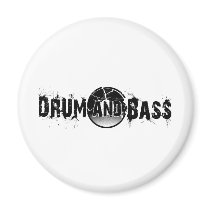 Drum and Bass Shattered Record Refrigerator Magnet
